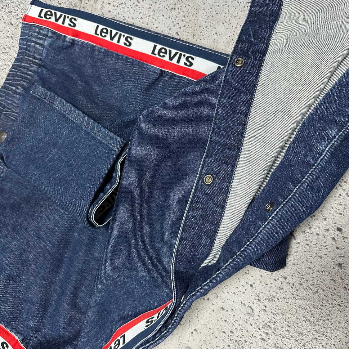 ✨ (바배) 리바이스 사이드로고 밴딩 데님 팬츠  상품이미지3