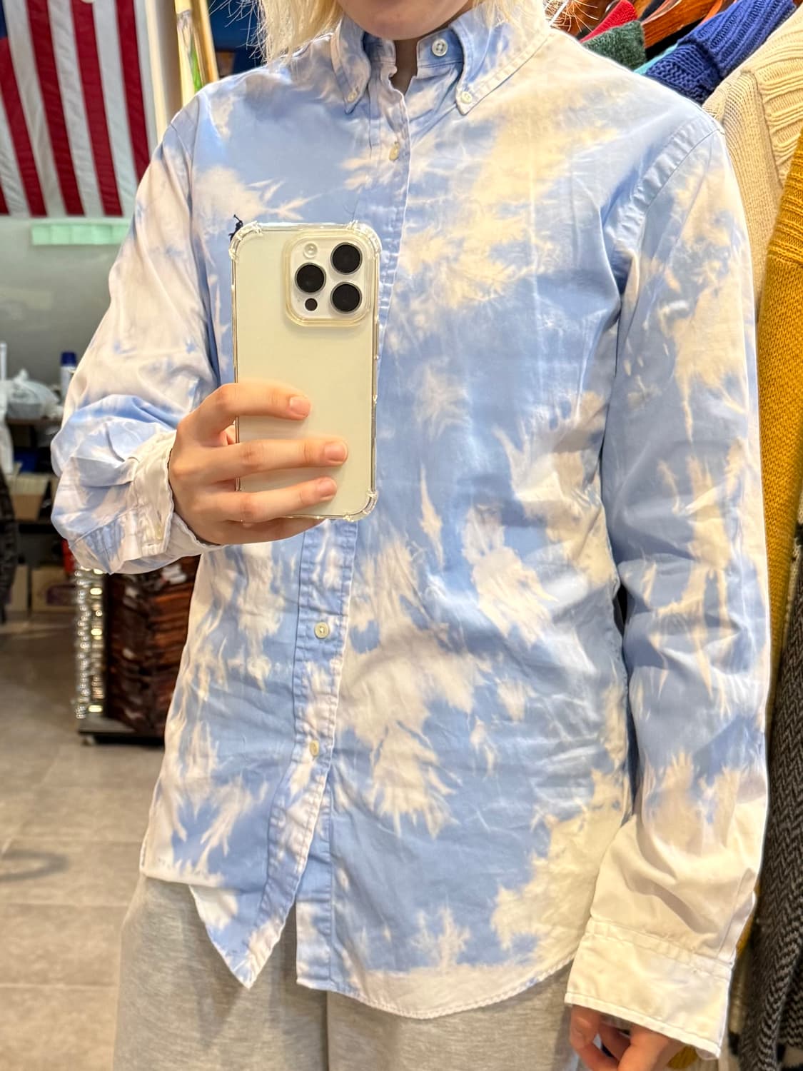 [No.9]폴로 패턴 화이트 셔츠 상품이미지4