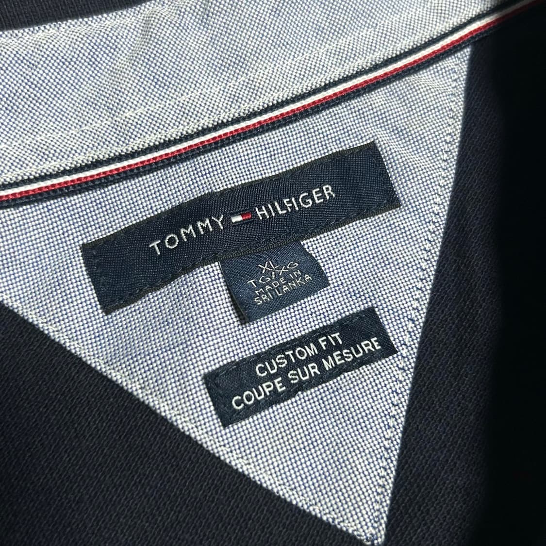 [XL] Tommy 타미힐피거 네이비 코튼 반팔 카라티 상품이미지3