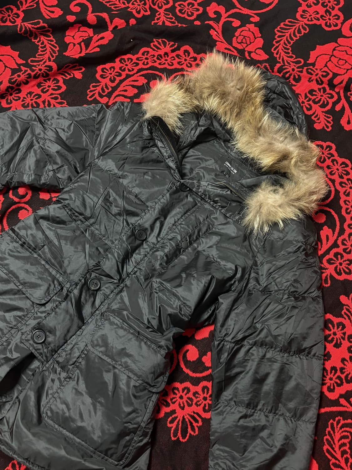 vintage y2k punk fur hood jacket 상품이미지3