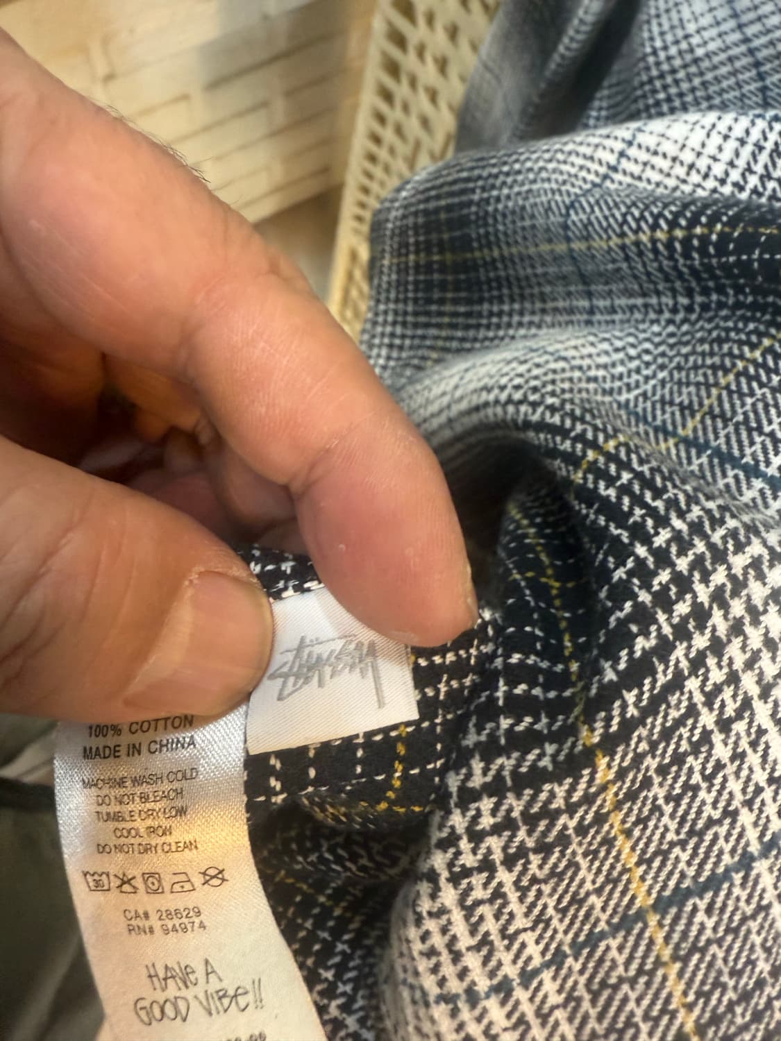 100-105 정품 스투시 트위스티트 얀 플레이트 셔츠자켓 팝니다 상품이미지6