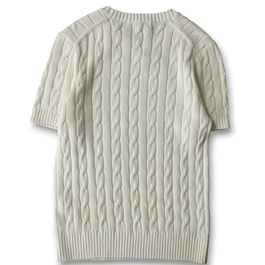 빈폴 화이트 꽈배기 반팔니트 S 상품이미지2