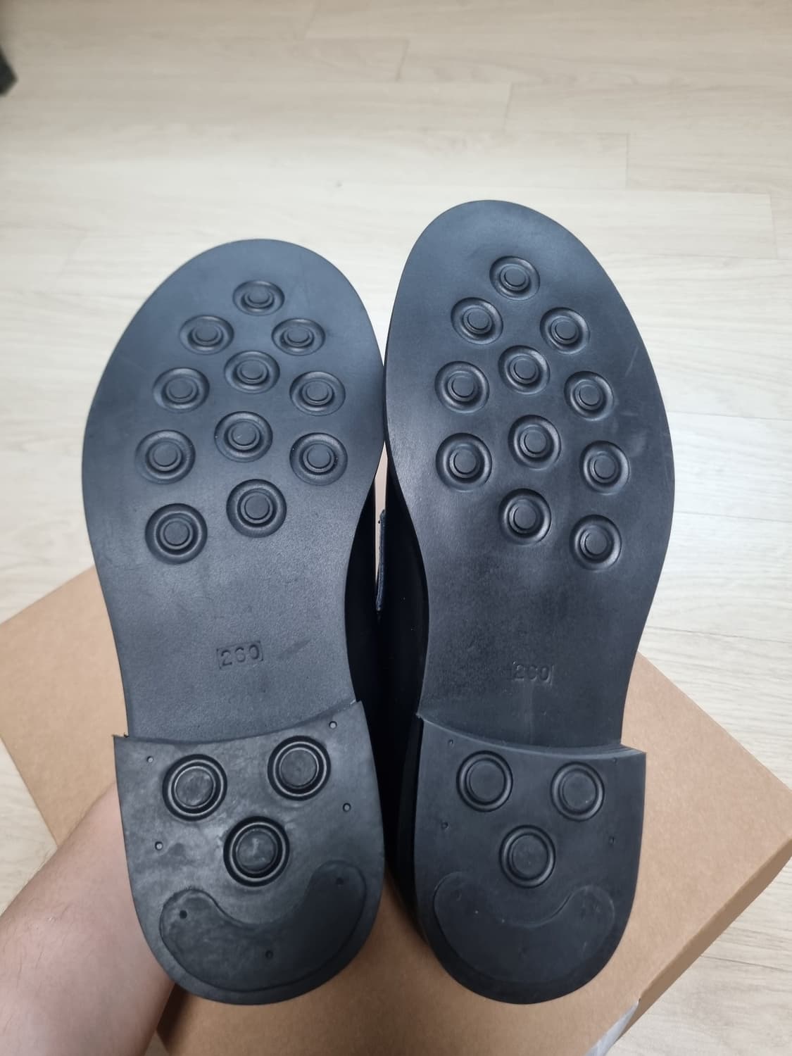 커스텀에이드 4cm  페니로퍼 피어슨 블랙 소가죽 260 상품이미지2