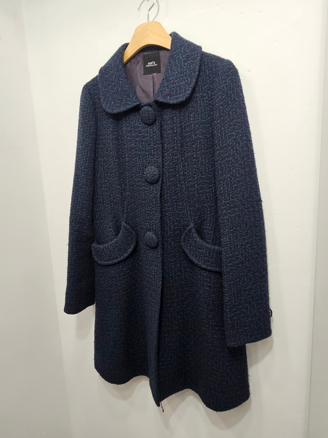 둥근카라 울혼방 코트 상품이미지6