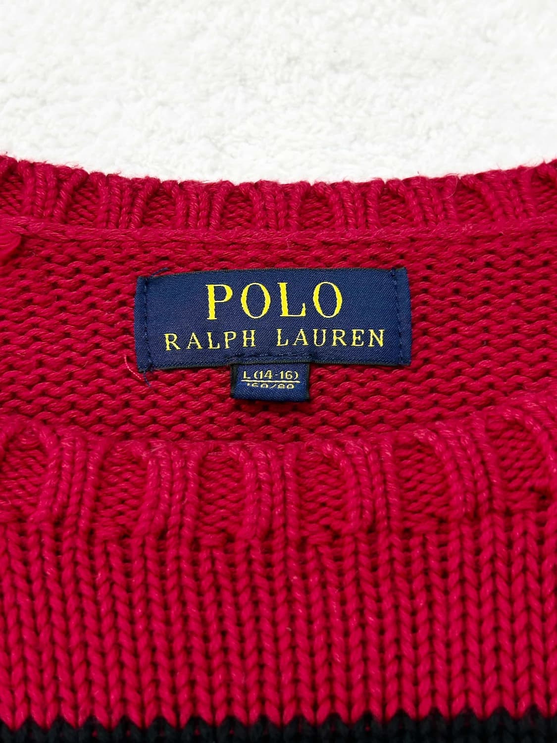 폴로 빅포니 배색 라운드니트 상품이미지7