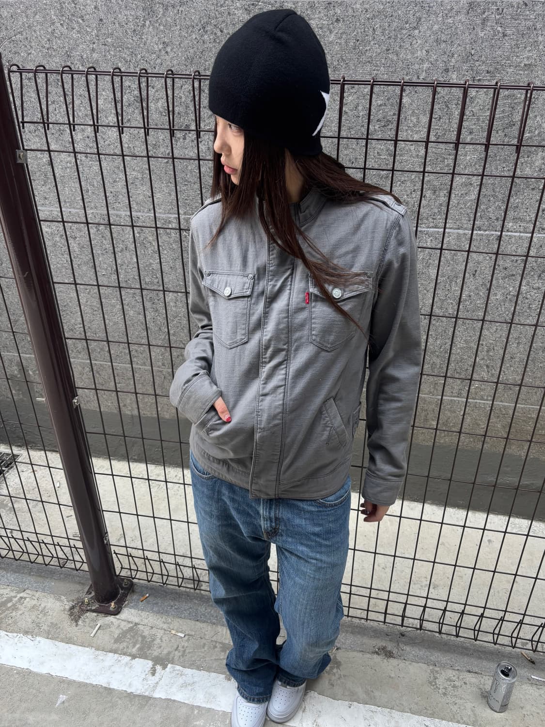 리바이스 그레이 밀리터리 자켓 상품이미지1