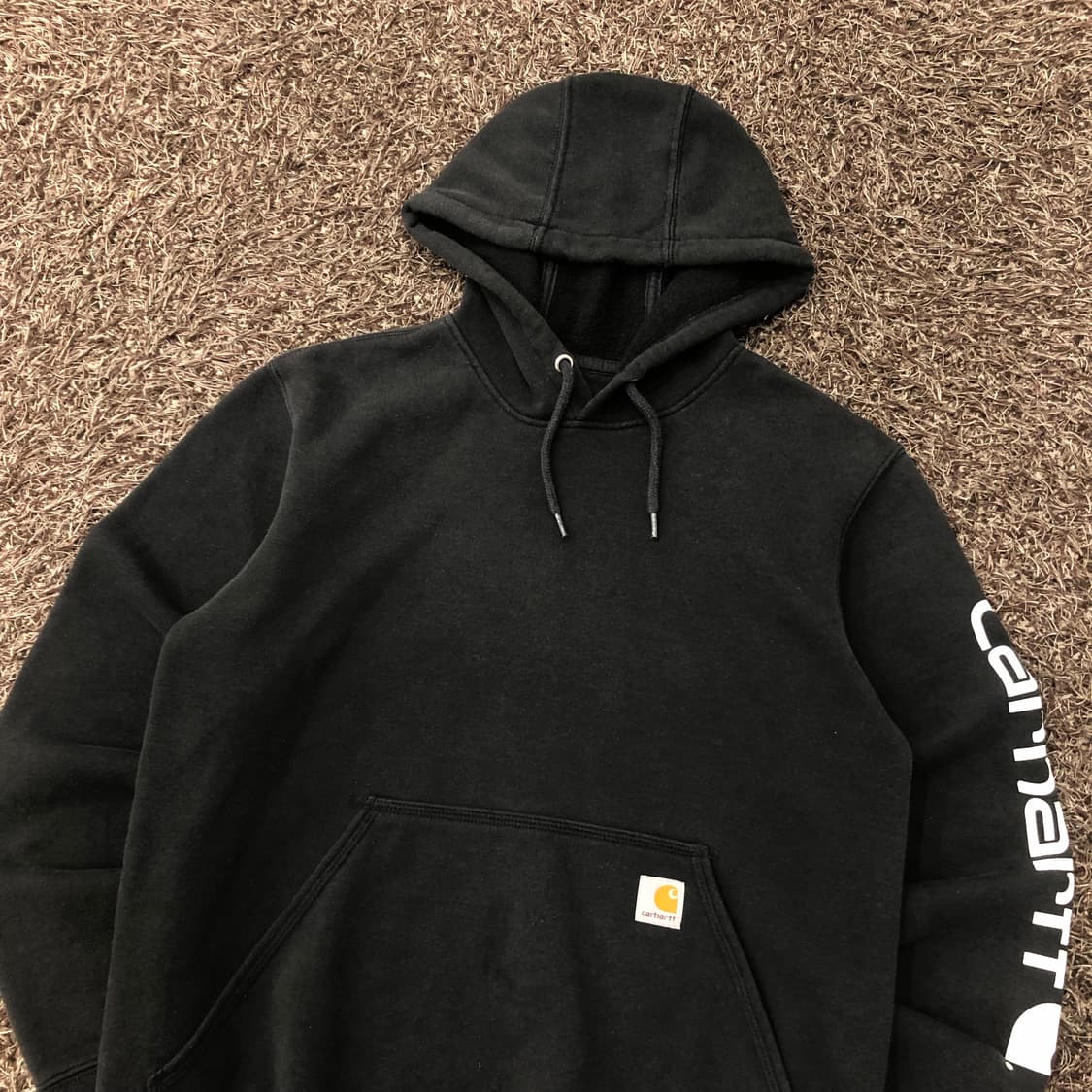 칼하트 레터링 로고 후드티 상품이미지2