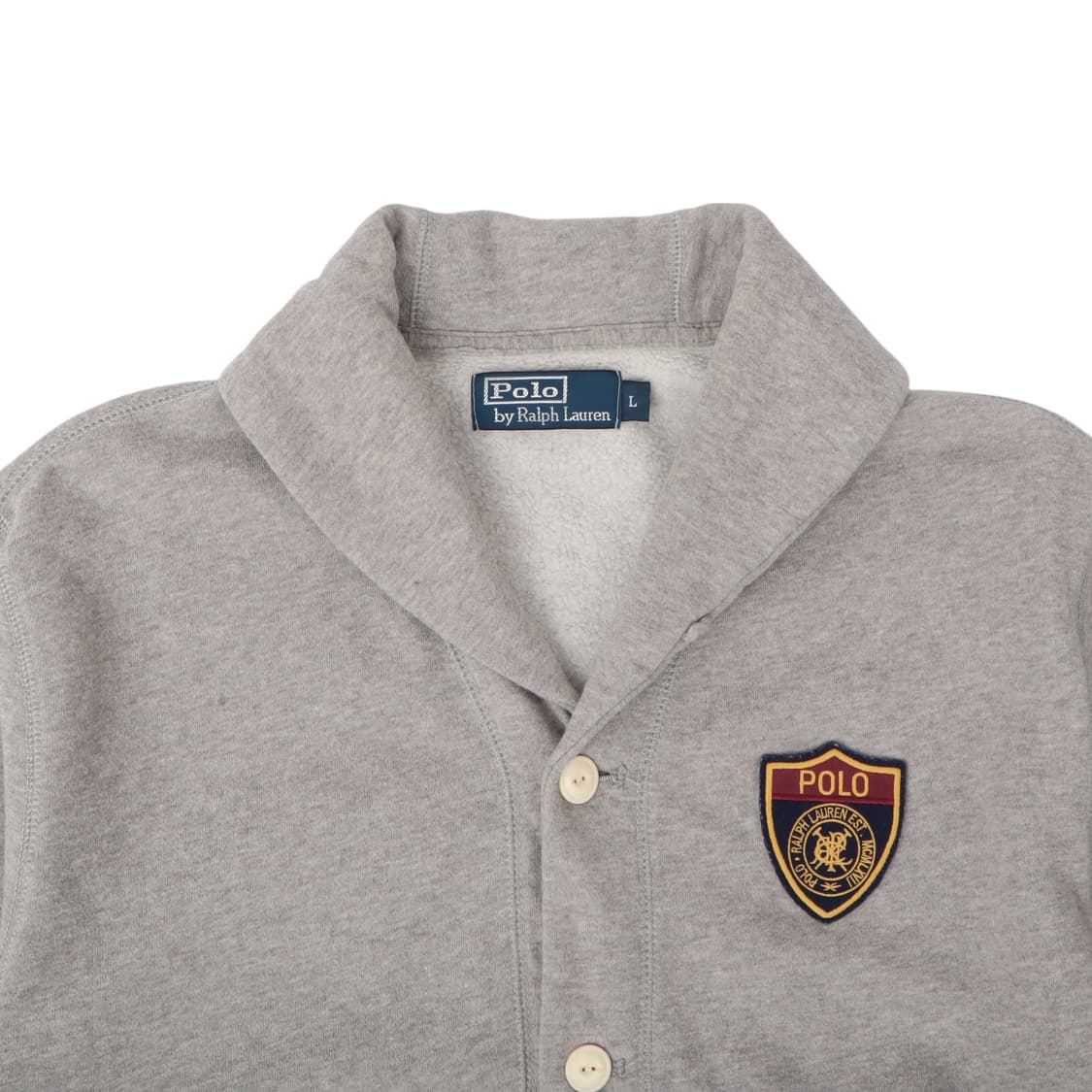 폴로 랄프로렌 그레이 쉴드패치 코튼 가디건 상품이미지2