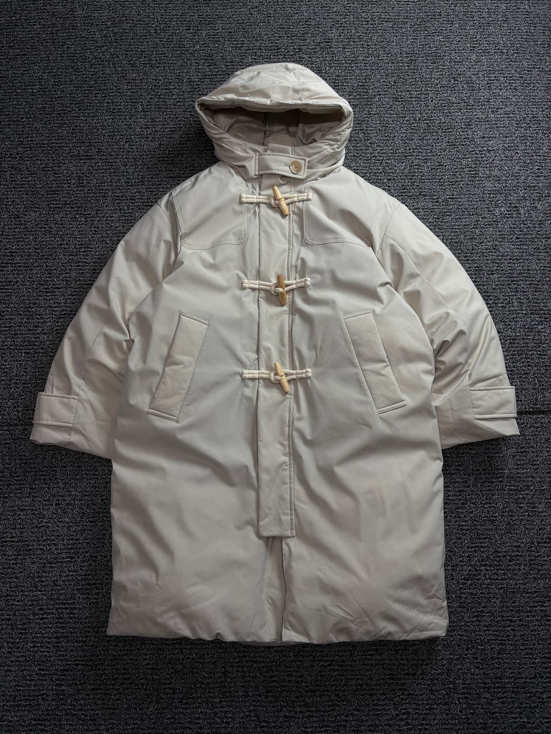 키뮤어 오버핏 투웨이 더플 롱패딩 아이보리 1772 상품이미지2