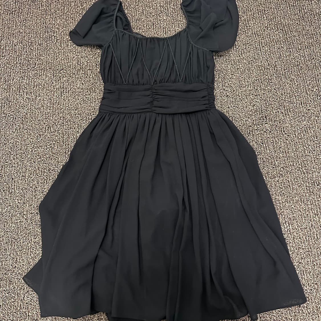 RENEEVON 레니본 여성 롱 원피스 쉬폰 블랙 상품이미지5