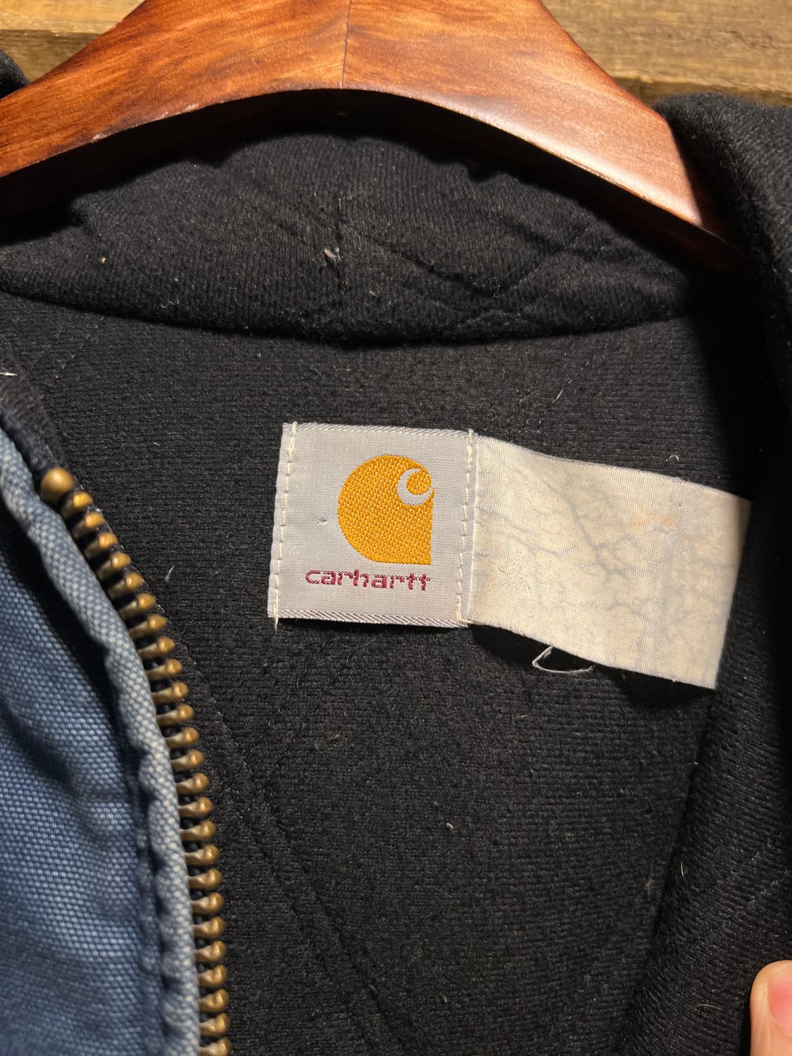 [M]90's 칼하트 USA 빈티지 워싱 파스텔블루 액티브 워크 자켓 상품이미지2