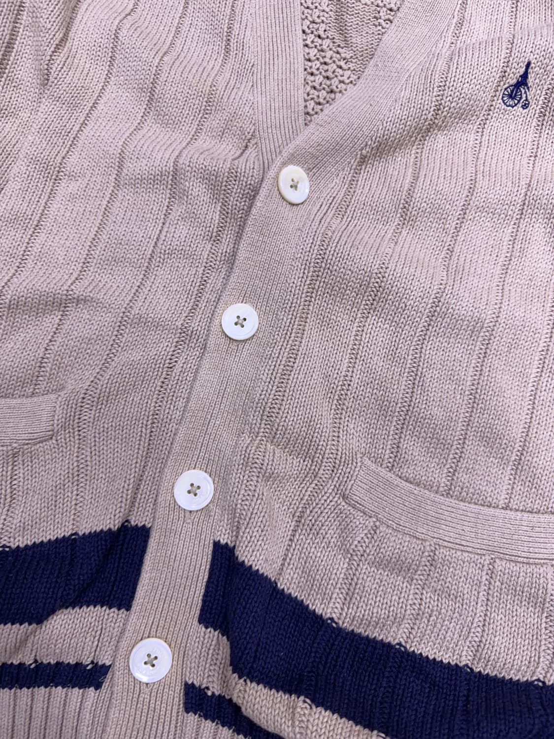 빈폴 골지 V넥 앵커 포인트 가디건 90 상품이미지5