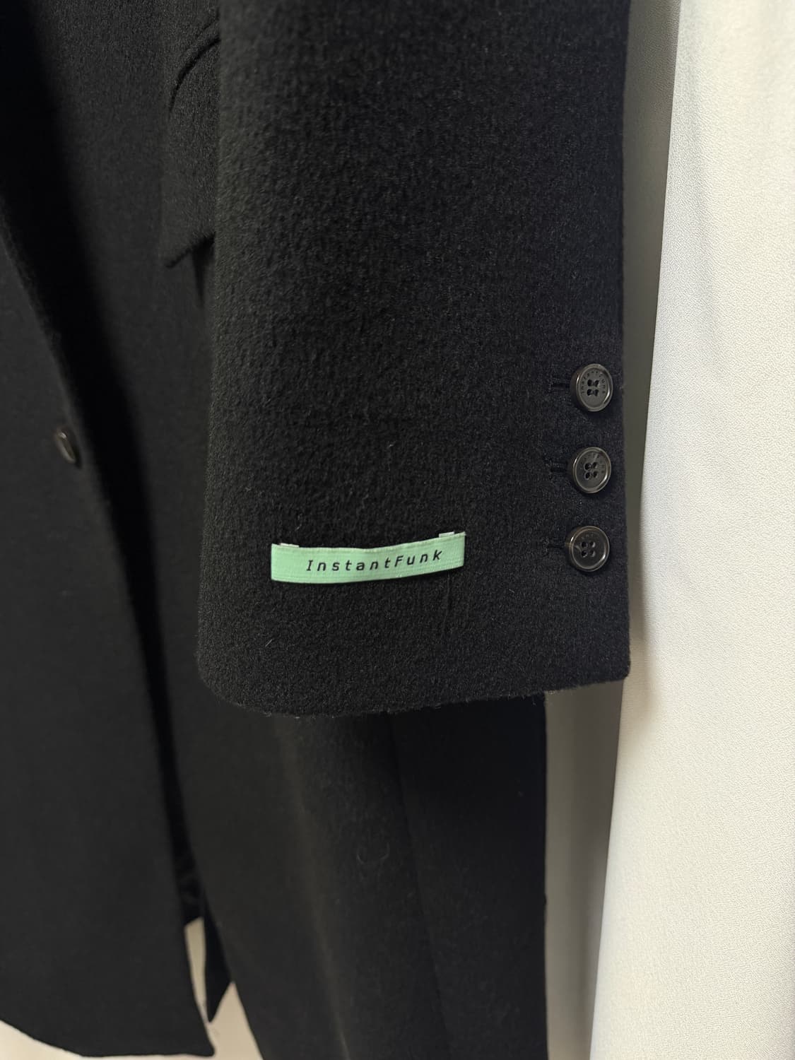 인스턴트펑크 캐시미어 싱글 코트 블랙  상품이미지3