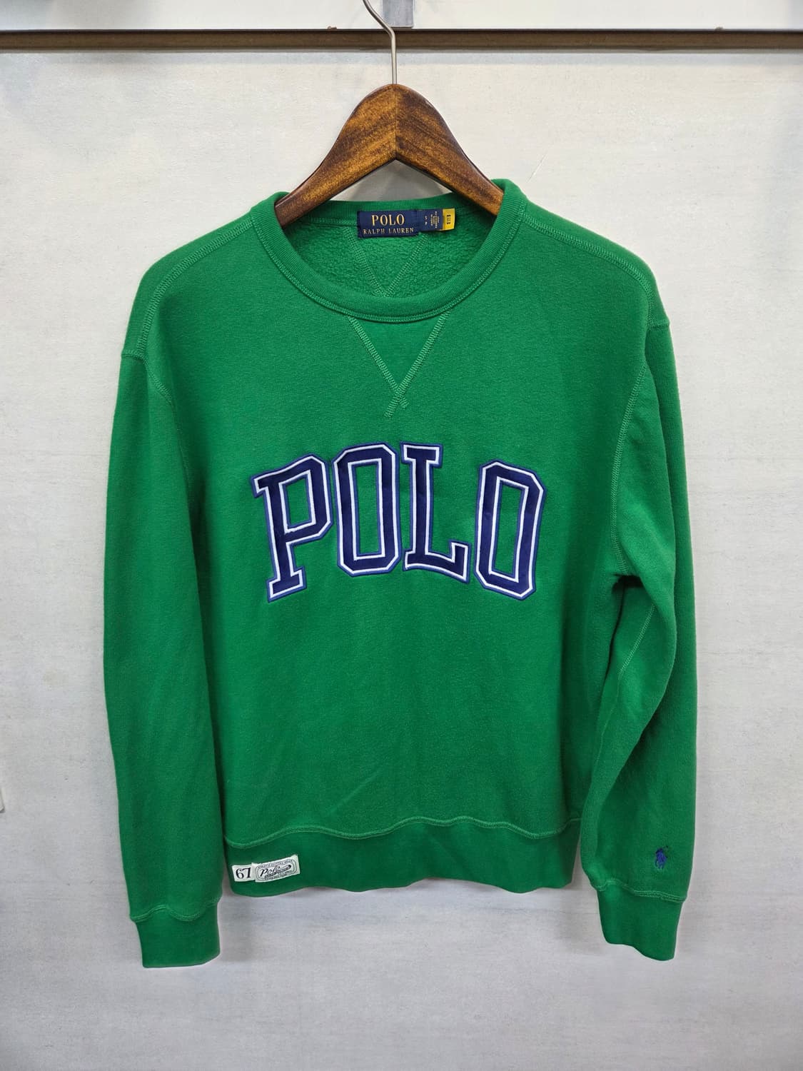 폴로랄프로렌 빅로고 기모 맨투맨 그린 sp 상품이미지1