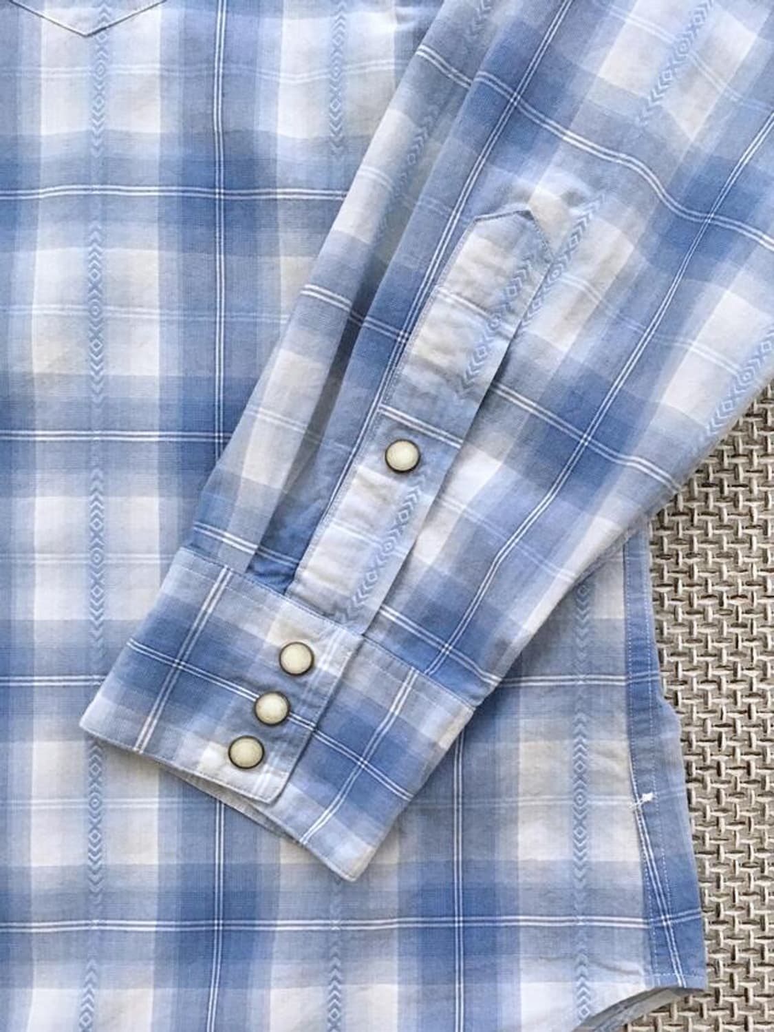 90s Plaid check Pearl snap western shirt 상품이미지4