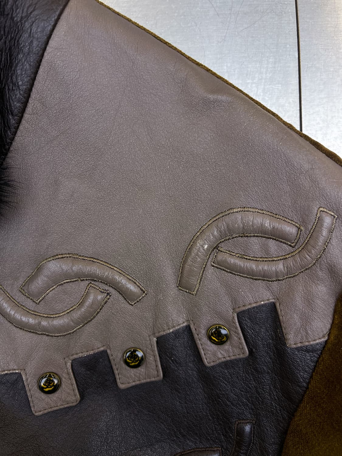 Raglan 90s 웨스턴 레더 벨루어 자켓 상품이미지9