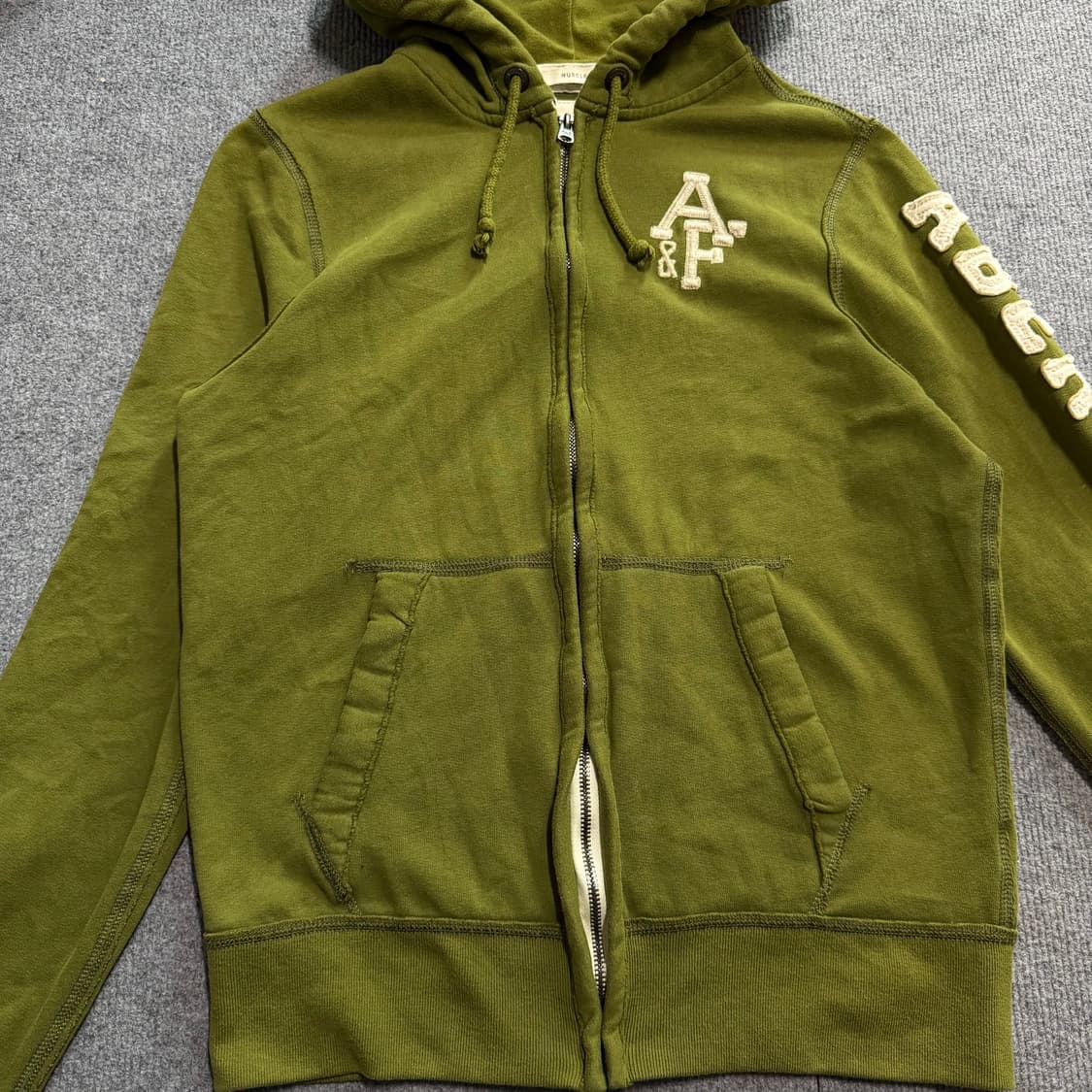 아베크롬비 올리브색 후드집업 M 상품이미지2