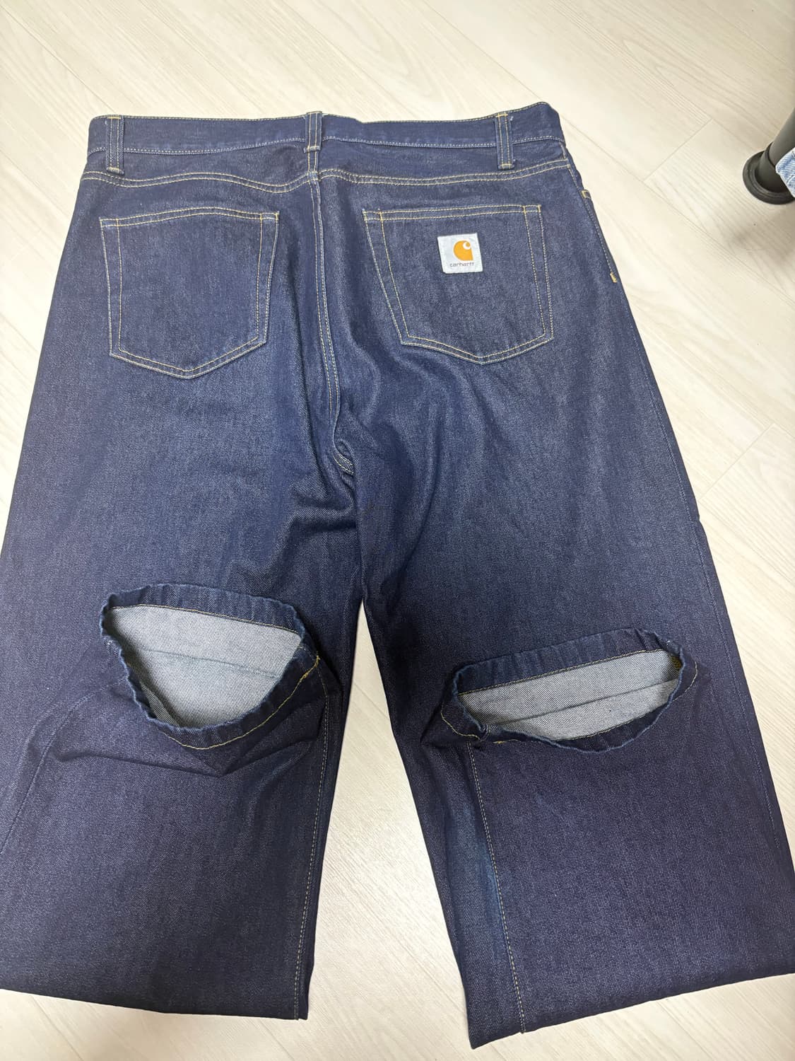 (34) 칼하트 WIP 로버트슨 데님 랜든 팬츠 블루 린스드 상품이미지3
