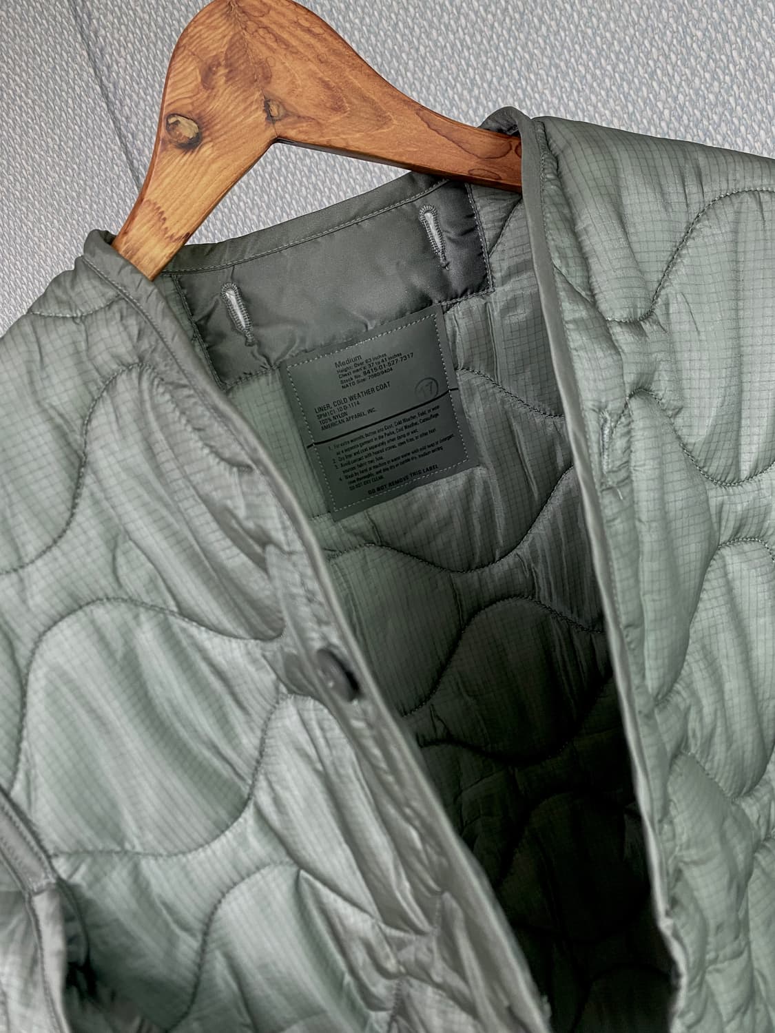 (미사용 2개) 미군 오리지널 M65 필드자켓 내피 미디엄 신형 라이너 상품이미지5