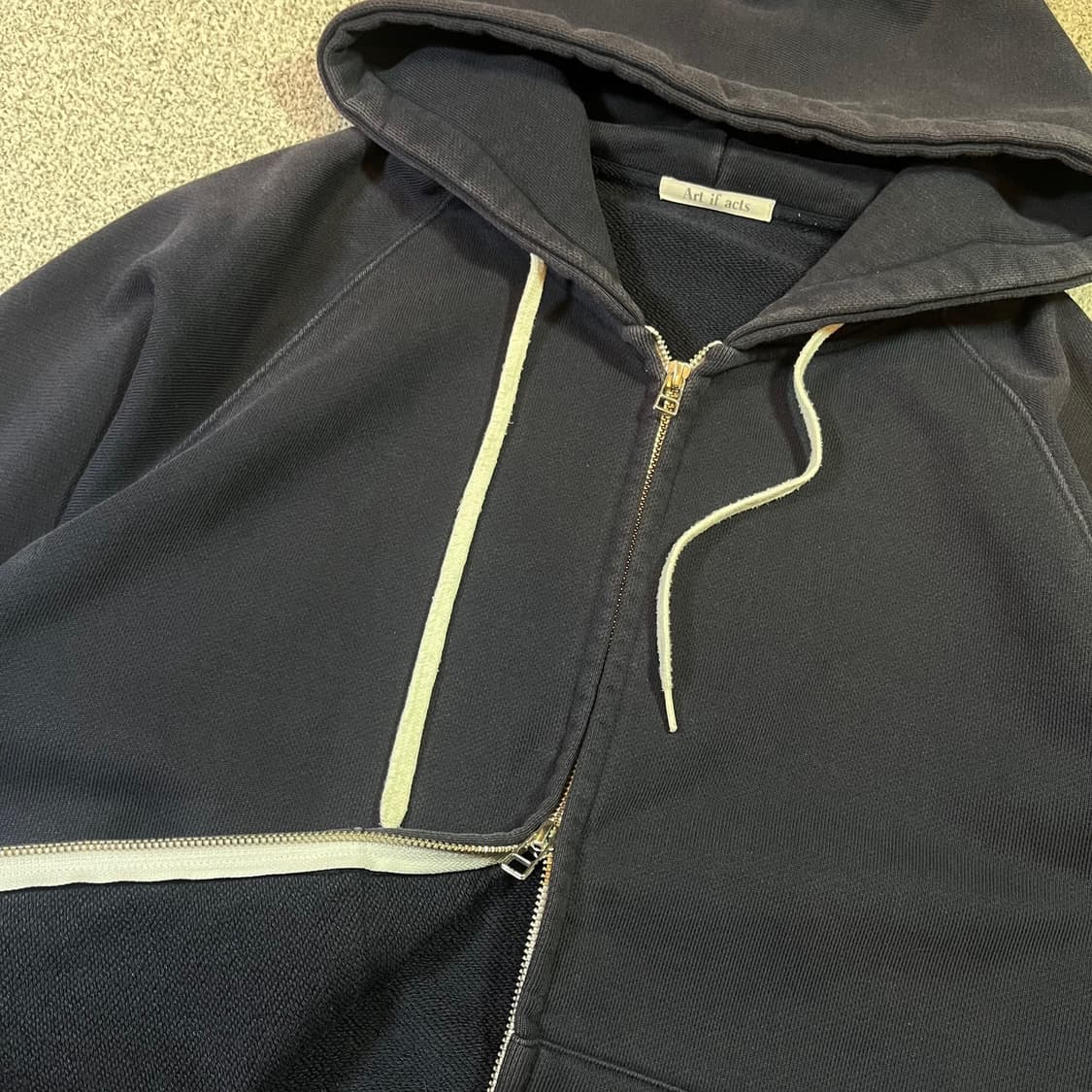 아트 이프 액츠 워시드 헤비 후드 집업 상품이미지2