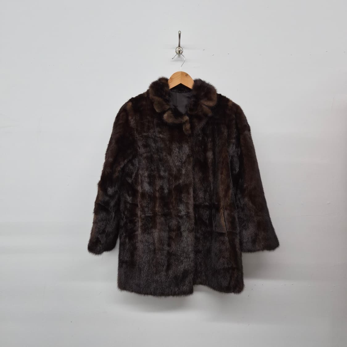 밍크 털 코트 브라운 여성 M 상품이미지1