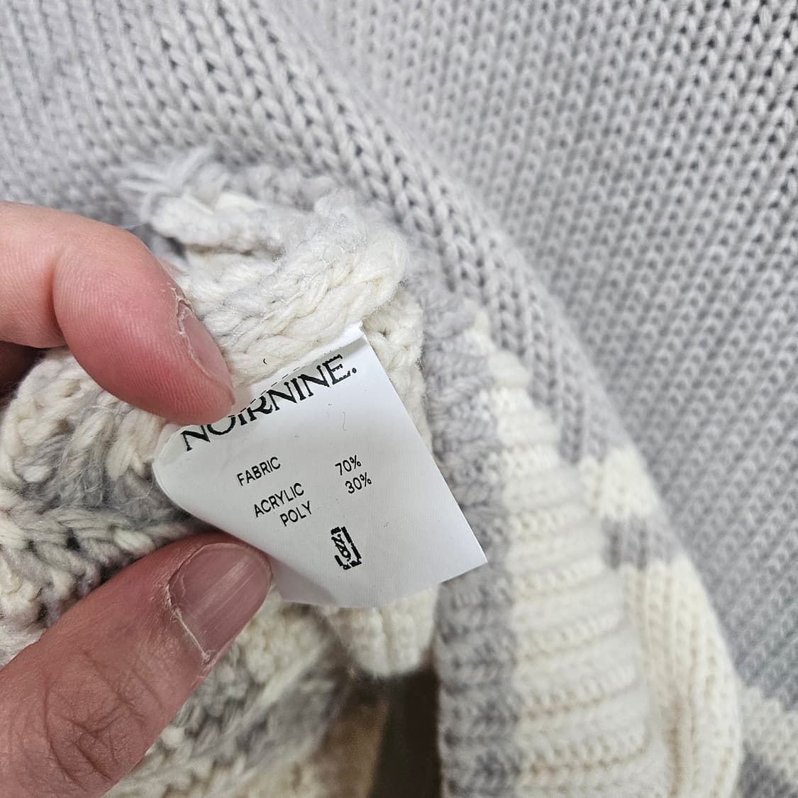 누아르나인 케이블 니트집업 M 상품이미지6