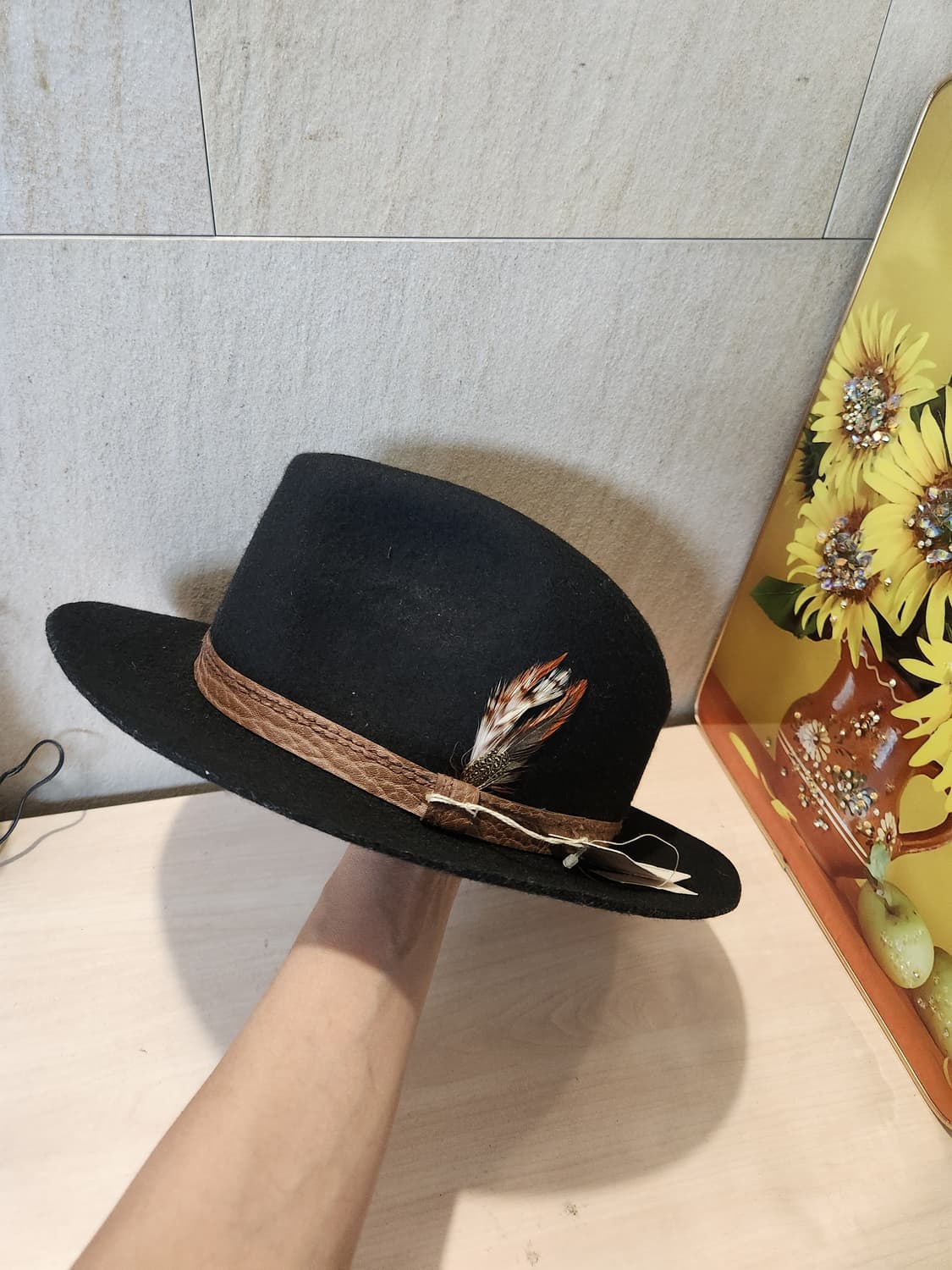 “Maruman 울 100% 페도라햇 🎩 새상품급 클래식 감성”
 상품이미지8