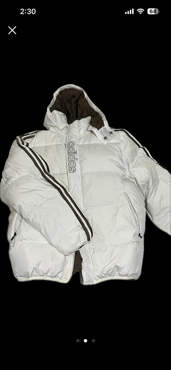 아디다스 패딩 흰갈  상품이미지1