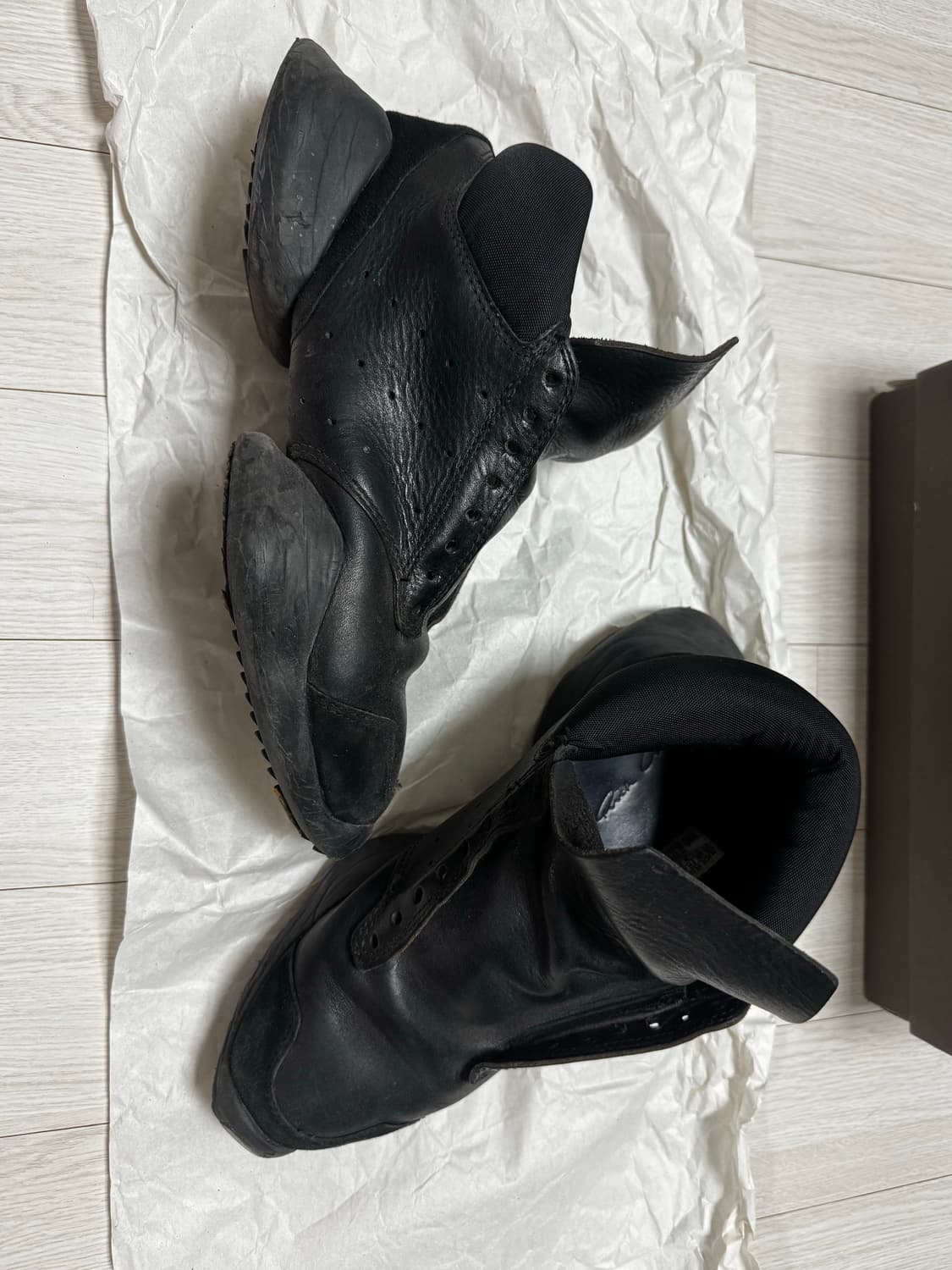 릭오웬스 아디다스 러너 레더 블랙 상품이미지4