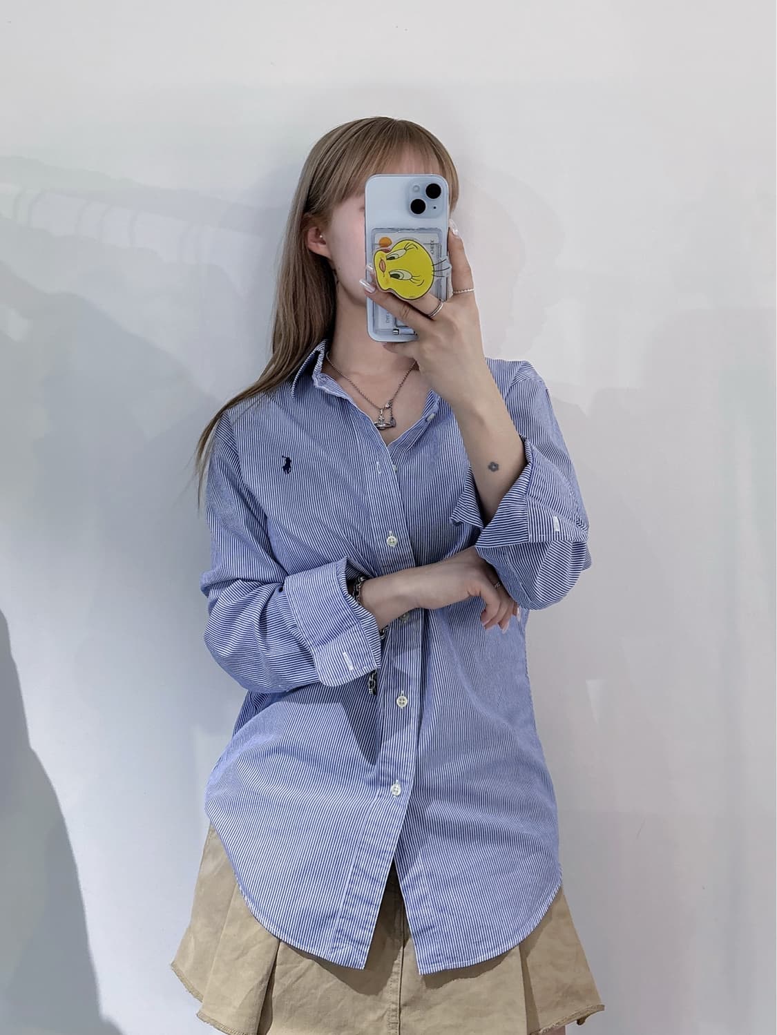 폴로랄프로렌 네이비포니 스트라이프 셔츠 상품이미지1