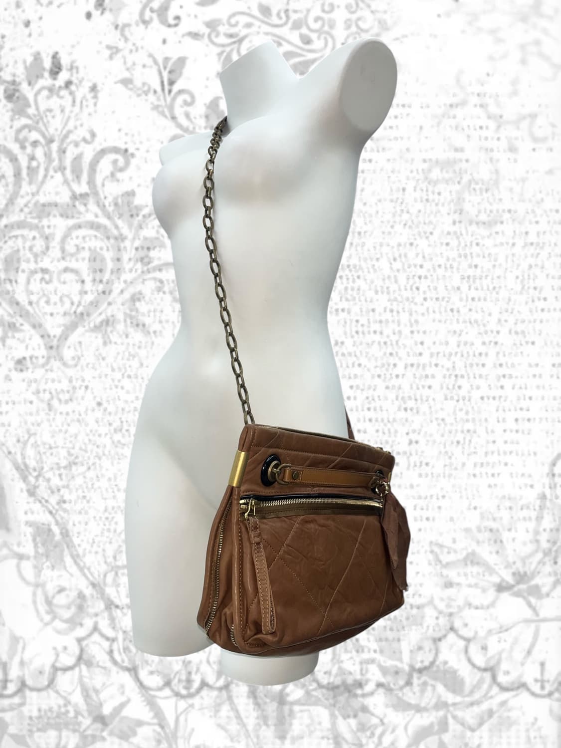 'LANVAN' brown chian sholder bag 상품이미지1