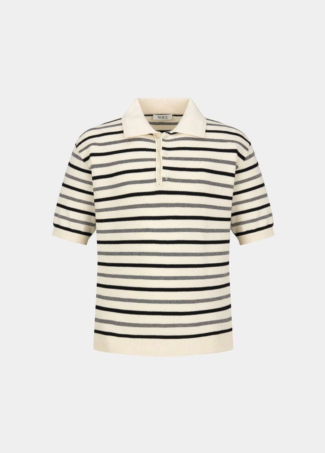노이스 NOICE 코튼 스트라이프 니트 폴로 - 오트밀(새상품,미착용) 상품이미지7