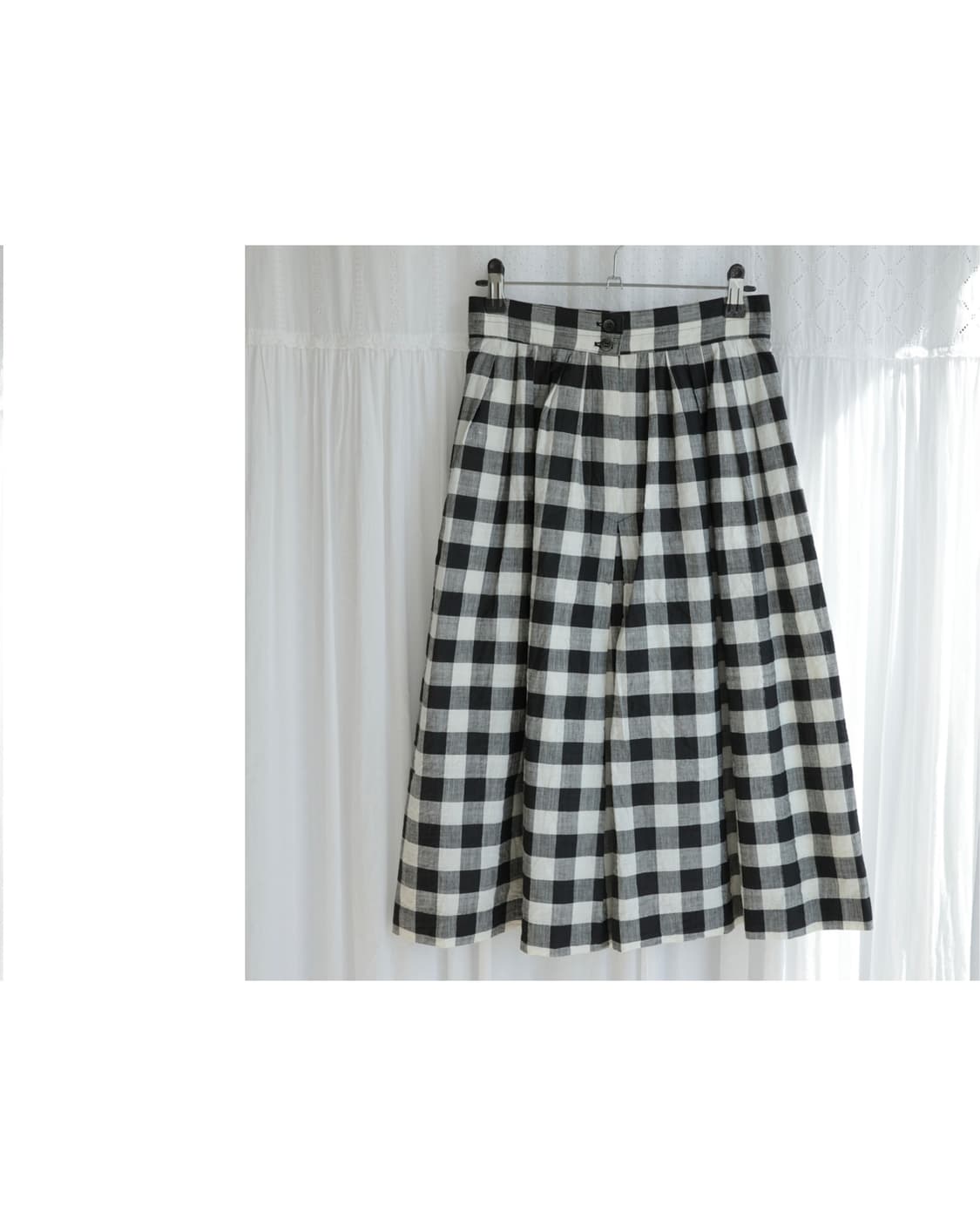 Check pintuck skirt 상품이미지2
