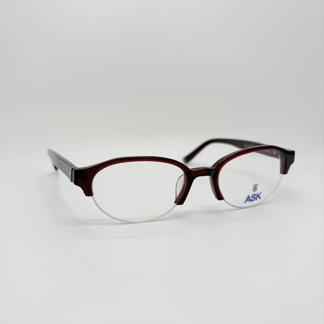 ASK 오벌형 레드 반뿔테 빈티지안경 상품이미지2