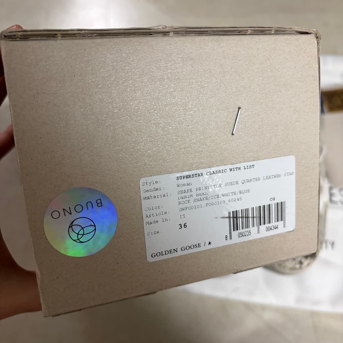 새상품(230)골든구스 슈퍼스타 스웨이드 블루 화이트 36 상품이미지6