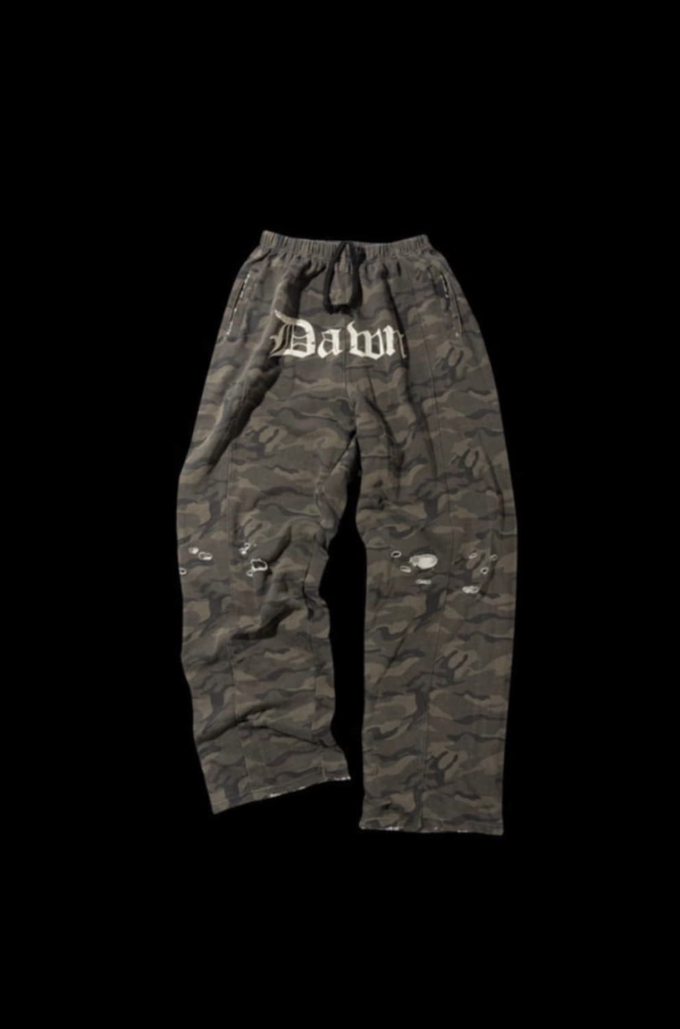 틸던 카모 디스트레스드 워싱 스웨트 팬츠 상품이미지8