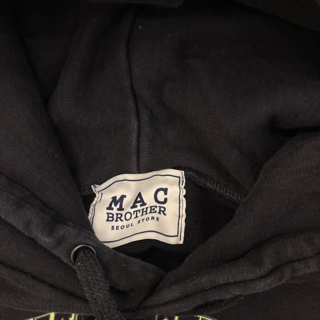 맥브라더 블랙 헤비스웻 빅로고 후드티 상품이미지4