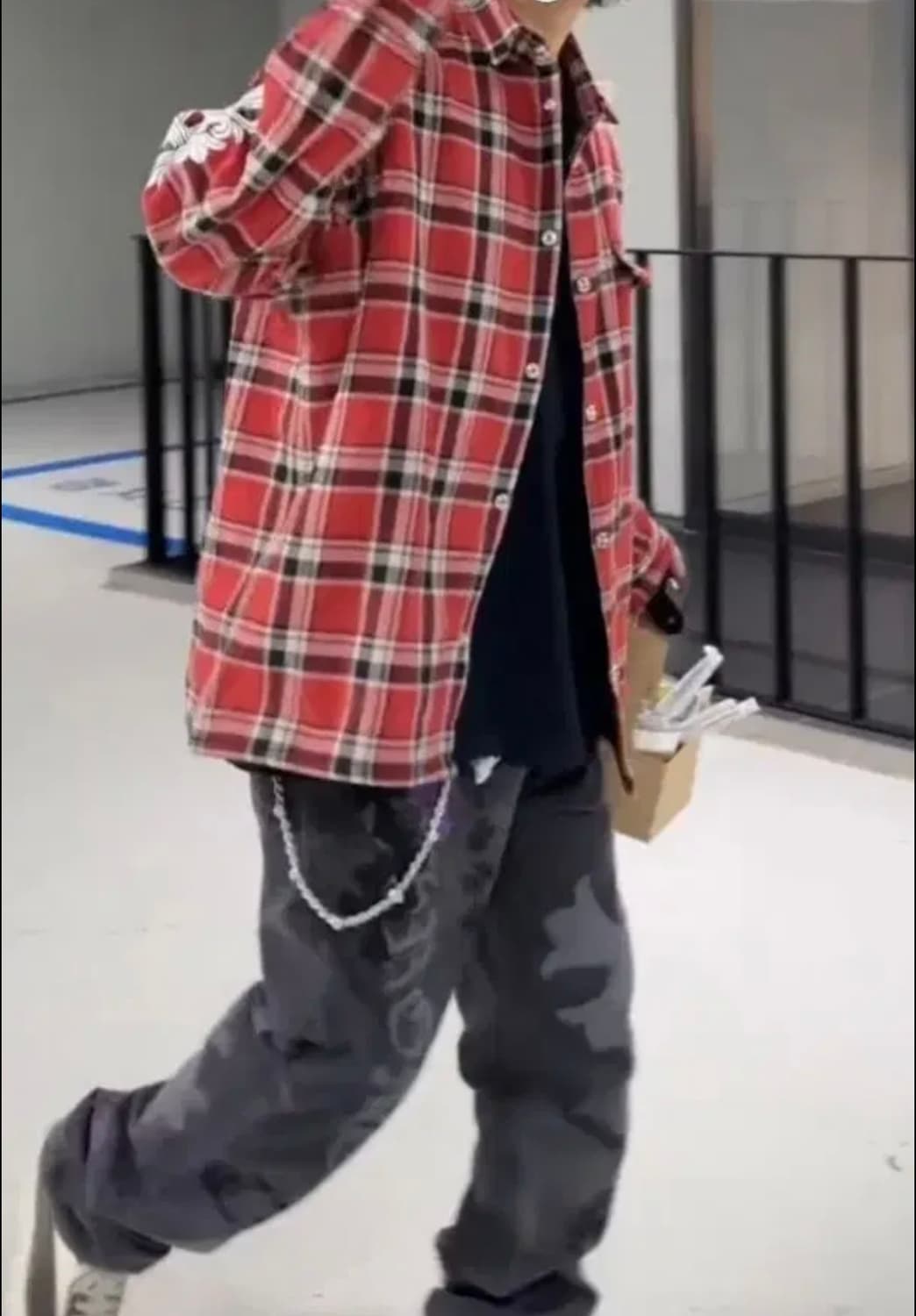 새상품 25FW 크롬하츠 플란넬 암 플로랄 체크셔츠 자켓 XL 신세계택 상품이미지6