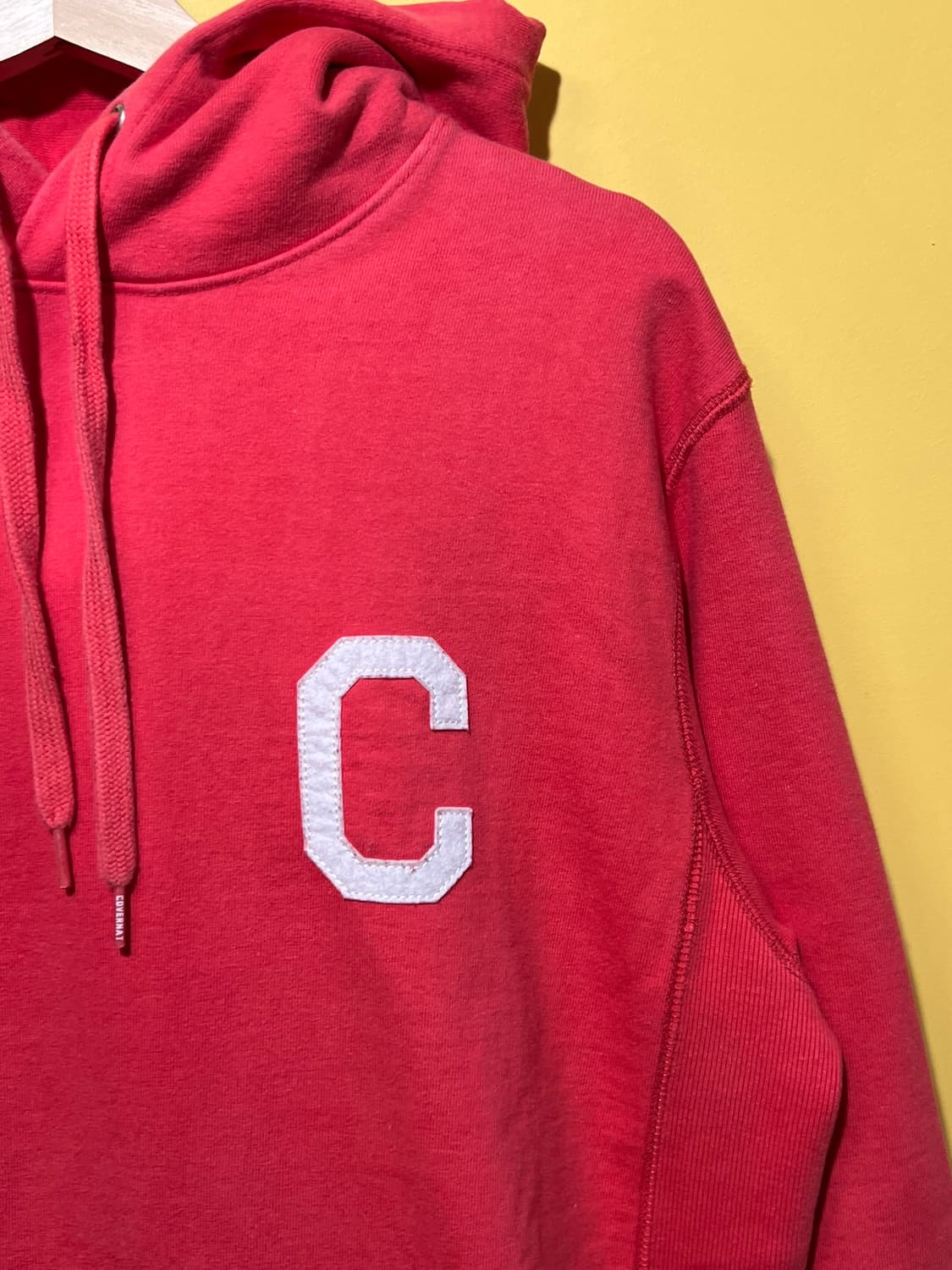 [M] 커버낫 Covernat 컬리지 로고 레드 후디 스웨트 후드티 상품이미지3
