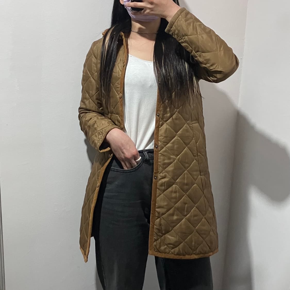 라벤헴 코듀로이 퀄팅 후드자켓 상품이미지1