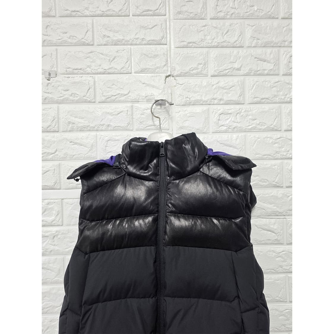 택포// 에비수 EVISU 후드 패딩 조끼 M 상품이미지3