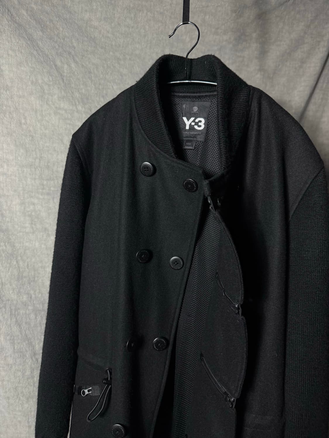 Y-3 Multi-Zip Asymmetric Wool Coat  상품이미지5