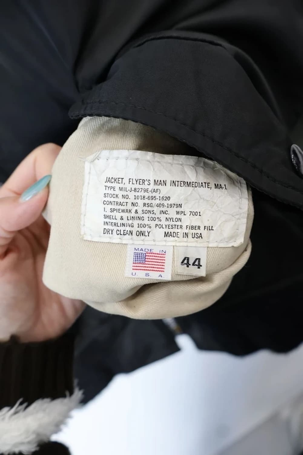 1979 USAF MA-1 Flight Jacket Speiwak 상품이미지7