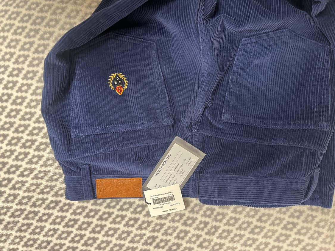 [헤리티지플로스]CREST WASHED CORDUROY PANTS(블루) 상품이미지10