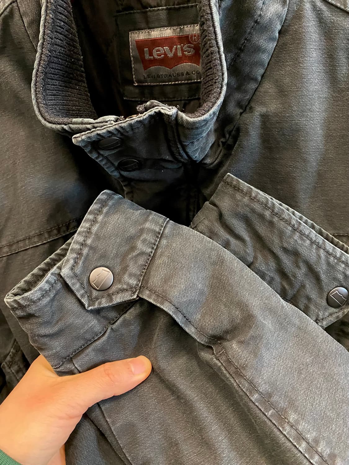 리바이스 블랙 누빔 워크 자켓(가먼트다잉) 상품이미지3