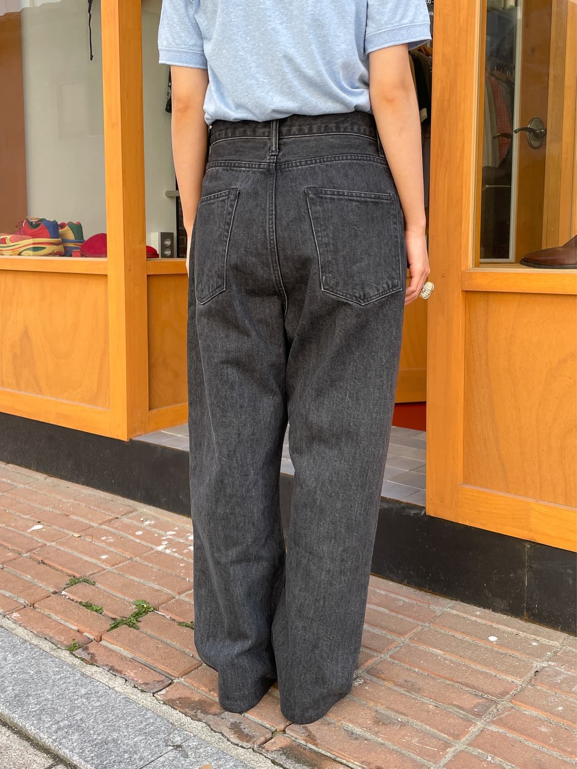 시오타 13.5oz 하이웨스트 데님 팬츠 (women) 상품이미지2