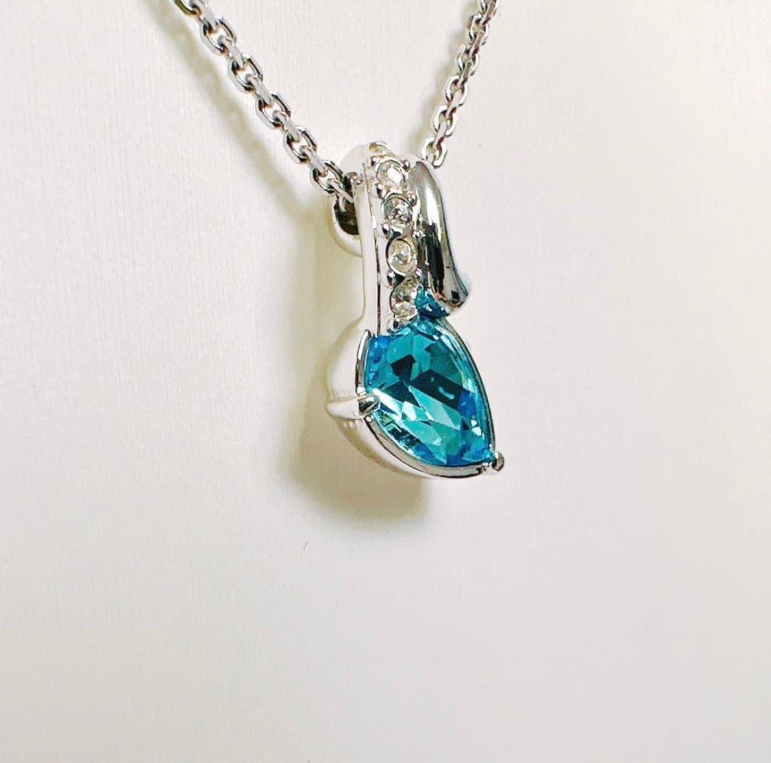 스와로브스키 정품 크리스탈 아쿠아 블루 목걸이 박스 및 태그 포함 상품이미지7