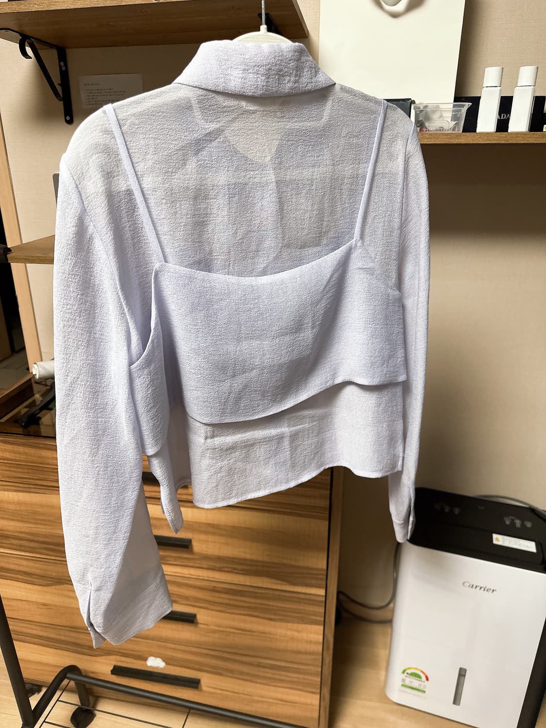 잇미샤 IT MICHAA 오간자 시스루 블라우스 라일락(55)   상품이미지7