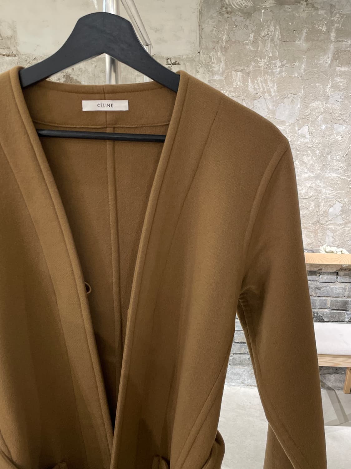 셀린느 브라운 웨이스트 밴드 캐시미어 코트 상품이미지3