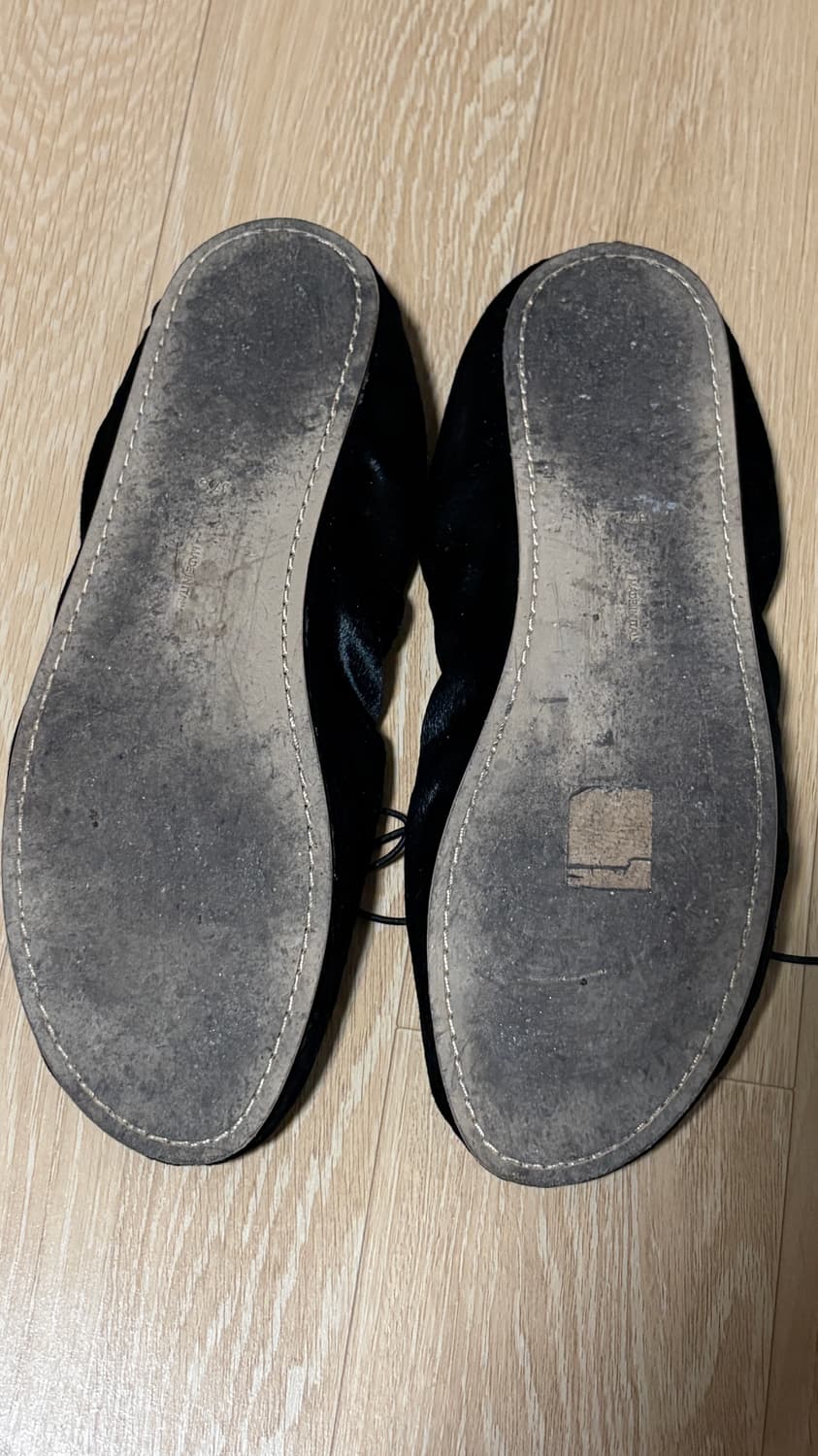 THE ROW 벨벳 발레리나 플랫 블랙 37.5 상품이미지3